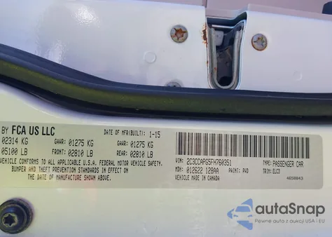 2015 Chrysler 300C Platinum from USA, damaged, VIN 2C3CCAPG5FH760351